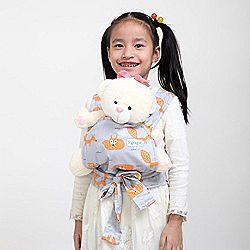 Baby Doll Carrier Mei Tai Sling Toy For Kids Children Toddler Front Back, Mini Carrier, Owl, Dot, Flower, Kaleidoscope (Fox)