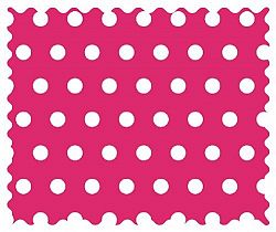SheetWorld Polka Dots Hot Pink Fabric - By The Yard - 101.6 cm (44 inches)