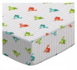 SheetWorld Fitted Bassinet Sheet - Birdies - Made In USA - 15 inches x 32 1/2 inches (38.1 cm x 82.6 cm)