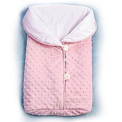 Reversible Pink Fleece Bunting Bag Baby Doll Accessory