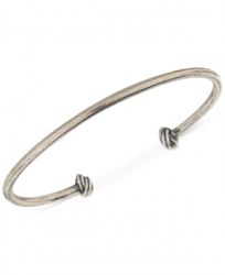 Degs & Sal Men's Knotted Cuff Bracelet in Sterling Silver