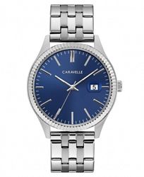 Caravelle Designed by Bulova Men's Stainless Steel Bracelet Watch 41mm