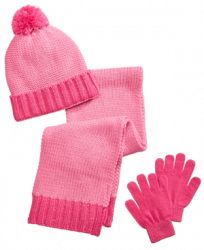 Berkshire 3-Pc. Hat, Gloves & Scarf Set, Little Girls & Big Girls