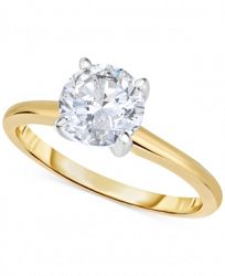 Certified Diamond Engagement Ring in 14k White or Yellow Gold (1-1/4 ct. t. w. )