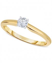 Engagement Ring, Certified Diamond (1/3 ct. t. w. ) and 14k White or Yellow Gold