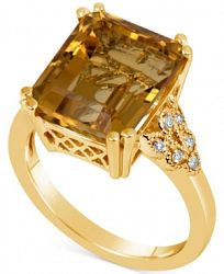 Citrine (5-1/2 ct. t. w. ) & Diamond (1/10 ct. t. w. ) Ring in 14k Gold