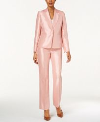 Le Suit One-Button Shimmer Pantsuit