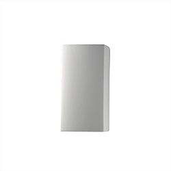 CER-0910W-STOA-GU24 - Justice Design - Small Rectangle Closed Top Outdoor Sconce Agate Marble Finish (Smooth Faux)Smooth Faux - Ambiance