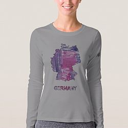 Germany map outline African violet watercolor T-shirt