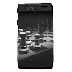 Chess Black White Chess Pieces King Chess Board Droid Razr Cover