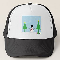 Christmas Snowman Trucker Hat