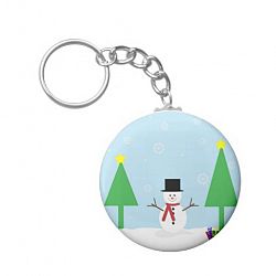 Christmas Snowman Keychain
