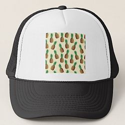 Pineapple Wallpaper Pattern Trucker Hat