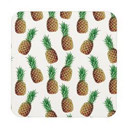 Pineapple Wallpaper Pattern Beverage Coaster