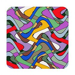 Colourful Abstract Pattern Coaster