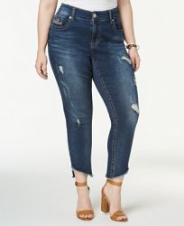 Seven7 Jeans Trendy Plus Size Ripped Skinny Jeans