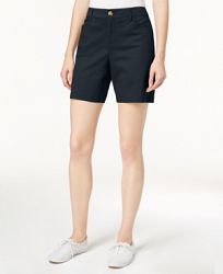 Charter Club Mid-Rise Twill Shorts, Created for Macy's