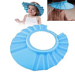 Zodaca Soft Safe Shampoo Shower Bathing Protect Cap Hat for Baby Kids Children Toddle, Blue