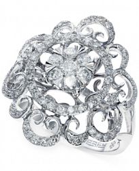 Effy Diamond Swirl Ring in 14k White Gold (3/4 ct. t. w. )