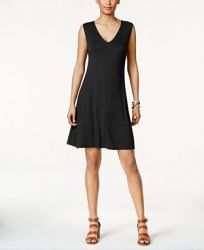 Style & Co Petite Crisscross-Back Fit & Flare Dress, Created for Macy's