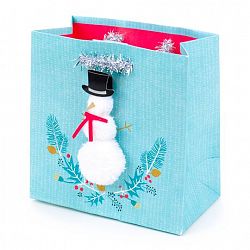 Hallmark Signature Small Snowman Gift Bag Multi Coloured