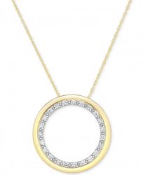 Diamond Circle Pendant Necklace (1/4 ct. t. w. ) in 14k Gold