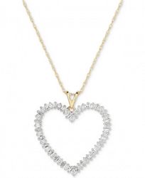 Diamond Heart Pendant Necklace (1/2 ct. t. w. ) in 14k Gold