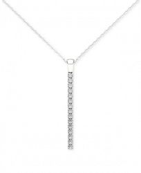 Line of Love Diamond Pendant Necklace (1/4 ct. t. w. ) in 14k White Gold, Rose Gold or Gold