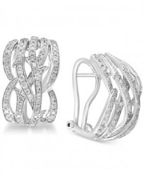 Effy Diamond Braid Drop Earrings (1-1/8 ct. t. w. ) in 14k White Gold
