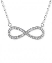 Diamond Infinity Pendant Necklace (1/10 ct. t. w. ) in 10k White Gold