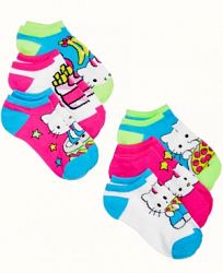 Hello Kitty Princess 6-Pack No-Show Socks, Little Girls & Big Girls
