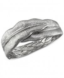 Balissima by Effy Diamond Leaf Bangle Bracelet in Sterling Silver (3/8 ct. t. w. )