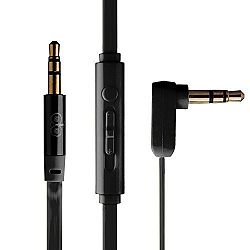 Jabees 3.5mm Replacement Audio Cable for Headphone/Headset/Car Audio/Gaming Devices such as Xbox, In-Line Remote and Microphone, Universal Volume Control for Music and Voice Streaming-3 Feet (Black)