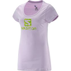Women's Daisy Logo Short Sleeve Cotton Tee-Blush Purple