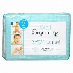 Well Beginnings Premium Diapers Jumbo, 2 42 ea by Well Beginnings
