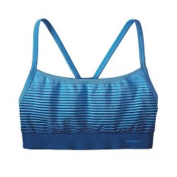 Women's Active Mesh Bra-Ocean Stripe - Big Sur Blue