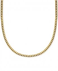 20" Curb Link Chain Necklace (3-1/6mm) in Solid 14k Gold