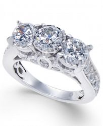 Diamond Trinity Engagement Ring (3 ct. t. w. ) in 14k White Gold