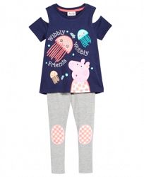 Peppa Pig 2-Pc. Jellyfish T-Shirt & Leggings Set, Little Girls
