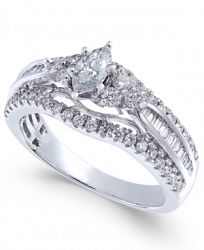 Diamond Marquise Engagement Ring (1 ct. t. w. ) in 14k White Gold