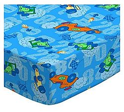 SheetWorld Fitted Portable / Mini Crib Sheet - Race Cars Blue - Made In USA