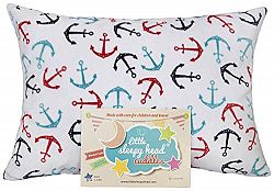 Little Sleepy Head Toddler Pillowcase - Cuddle Collection (anchors Away), White/Blue, 13" X 18"