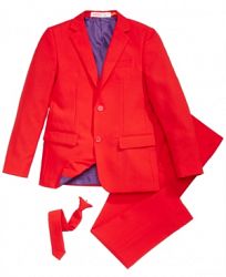 OppoSuits Red Devil Slim-Fit Suit & Tie Set, Big Boys