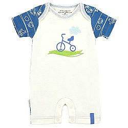 Kushies Baby It's My Planet 2 Romper, Blue Print, 6 Months