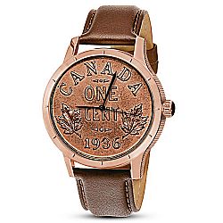 Replica 1936 Canadian Dot Penny Men's Rose-Gold Finish Watch