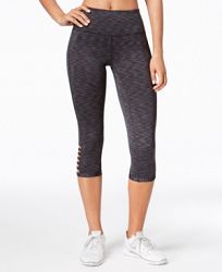 Ideology Space-Dyed Cropped Cutout Leggings, Created for Macy's