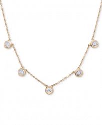 Wrapped Diamond Disc Collar Necklace (1/4 ct. t. w. ) in 10k Gold, Created for Macy's