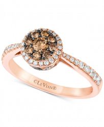 Le Vian Chocolatier Diamond Halo Cluster Ring (5/8 ct. t. w. ) in 14k Rose Gold