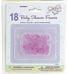Unique Industries 13640 18 Piece Baby Shower Favours Crystal Pacifiers 1 in. Pink - 72 Packs by Unique Industries