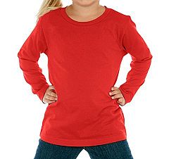 Kavio! Toddlers Crew Neck Long Sleeve Red 2T